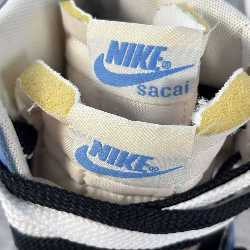 BV0072-001 - Mens 6.5 / Womens 8 - Nike x Sacai Blazer Mid Black Blue Sneakers